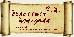 Hrastimir Manigoda vizit kartica